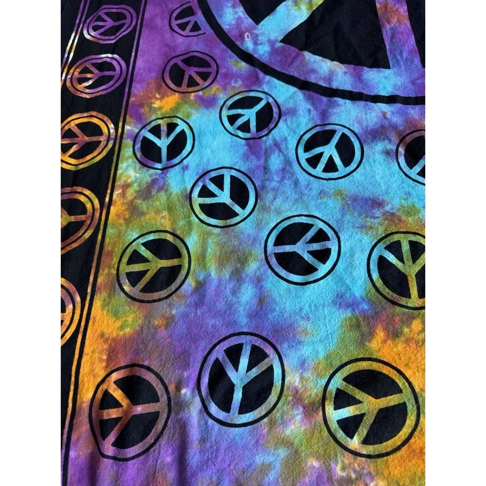 Tie Dye Peace Sign Tapestry
